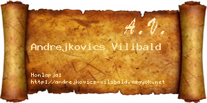 Andrejkovics Vilibald névjegykártya